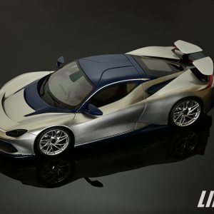 極致模型 1/18 Automobili Pininfarina Battista 2019 US Launch Edition Argento Liquido Gloss and Blu del Re Gloss#TS0460
