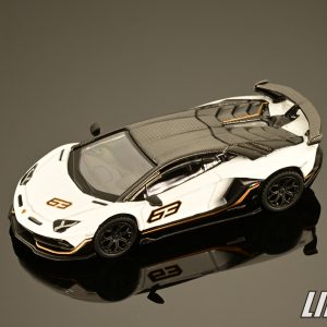 極致模型 1/64 MINI GT Lamborghini Aventador SVJ 63  Bianco Asopo,LHD#MGT00842-L