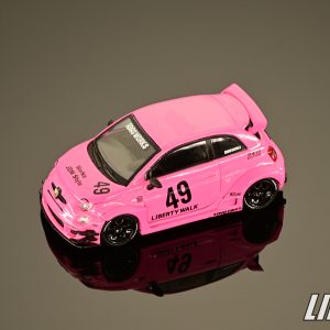 極致模型 1/64 MINI GT ABARTH 595 LB-WORKS x Abas Works  Pink,LHD#MGT00851-L