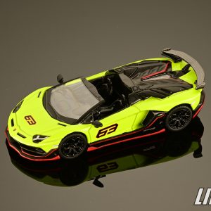 極致模型 1/64 MINI GT Lamborghini Aventador SVJ 63 Roadster Verde Shock,LHD#MGT00887-L