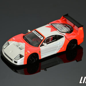極致模型 1/64 Tecnomodel Diecast Ferrari F40 LM 1996 Press version white & Red  Black  Wheels  with open rear part and anegiine detail#TM64-01C