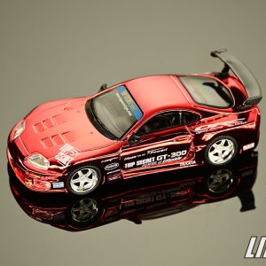 極致模型 1/64 MINI GT MGT01132-L#Toyota Supra (A80) Top Secret GT-300 Top Secret Red Chrome