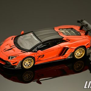 極致模型 1/64 MINI GT MGT01133-R#LB★WORKS Lamborghini Aventador Limited Edition Orange MDX 2025