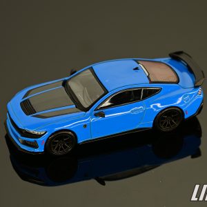 極致模型 1/64 MINI GT MGT01141-L#Ford Mustang Dark Horse 2024 Grabber Blue