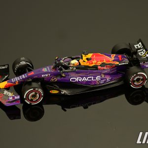(鈦金會員)[1個帳號限購1台]極致模型 1/64 MINI GT MGT01194-L#Oracle Red Bull Racing RB19 #1 Max Verstappen  2023 F1 2023 Las Vegas GP Winner